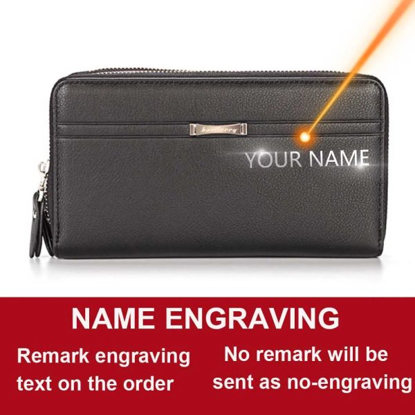 2020 Baellerry Men Clutch Wallets PU Leather Large Capacity Zipper Hand Strap Men Wallet Luxurious Business Solid Male Purses