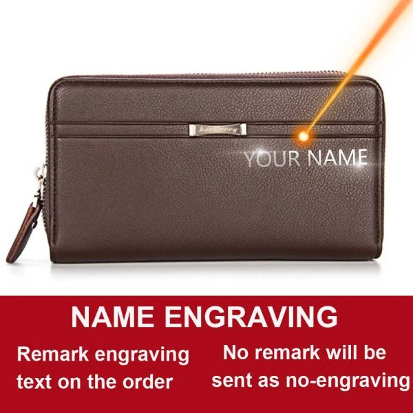 2020 Baellerry Men Clutch Wallets PU Leather Large Capacity Zipper Hand Strap Men Wallet Luxurious Business Solid Male Purses