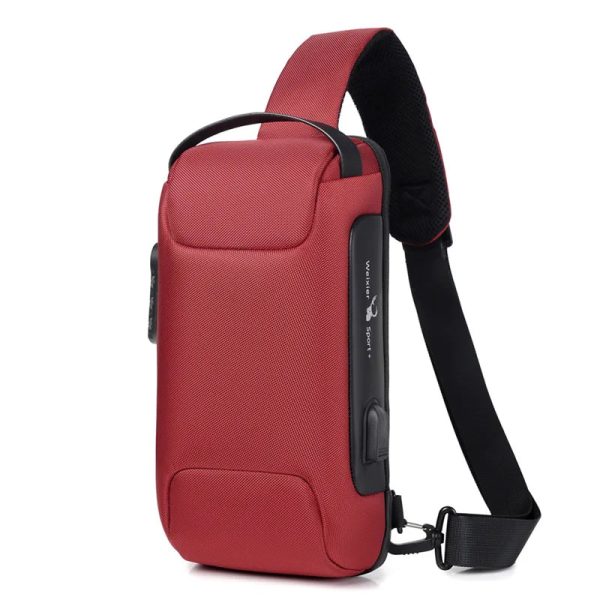 2023 Men's Chest Bag Waterproof Crossbody Bag Multifunction Anti-theft Travel Bags Shoulder Bag Male USB Charging Pouch for Man