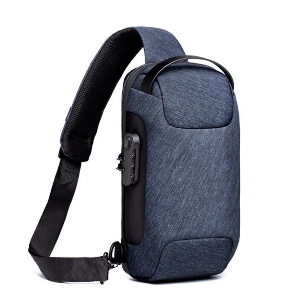 2023 Men's Chest Bag Waterproof Crossbody Bag Multifunction Anti-theft Travel Bags Shoulder Bag Male USB Charging Pouch for Man