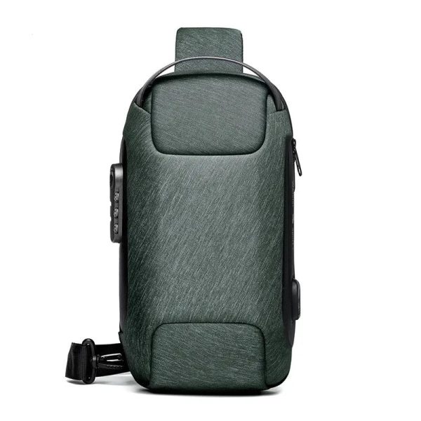 2023 Men's Chest Bag Waterproof Crossbody Bag Multifunction Anti-theft Travel Bags Shoulder Bag Male USB Charging Pouch for Man