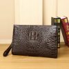 2023 Winter New Men's Crocodile Clutch Bag Briefcase High-quality Real Cowhide Envelope Clutch Bag Large Capacity Men's Bag
