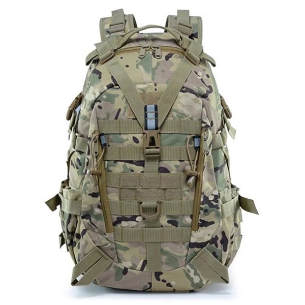 40L Camping Backpack Men's Military Bag Travel Bags Army Tactical Molle Climbing Rucksack Hiking Outdoor Reflective Shoulder Bag