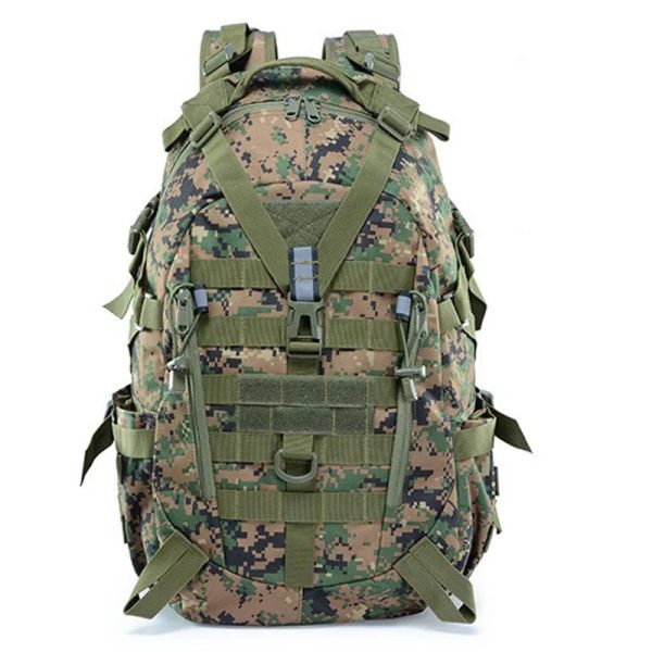 40L Camping Backpack Men's Military Bag Travel Bags Army Tactical Molle Climbing Rucksack Hiking Outdoor Reflective Shoulder Bag