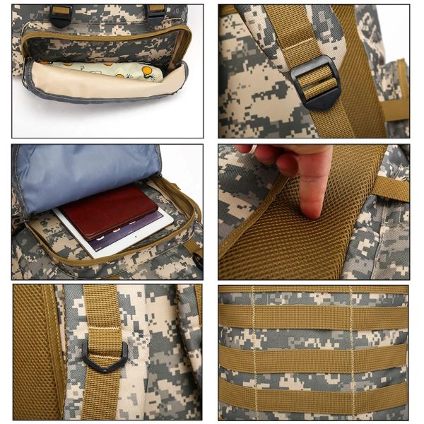 80L Tactical Backpack 600D Oxford Cloth Waterproof Trekking Fishing Hunting Bag Molle Backpack Outdoor Sport Military Rucksacks