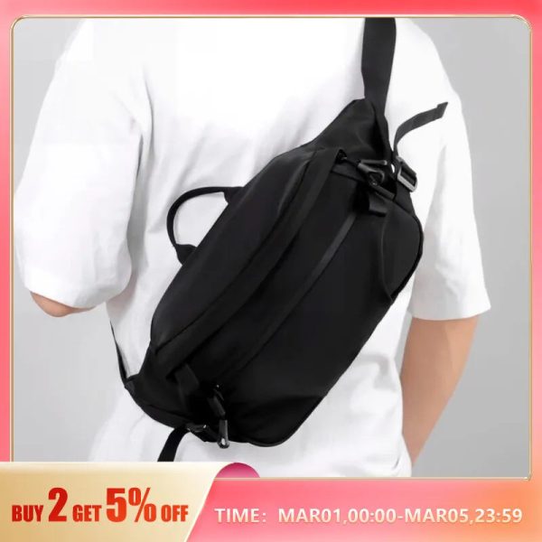 A New Men's Chest Bag Functional Simple Fashion Sports Shoulder Bag Waterproof Wear-resistant Large-capacity Waist Bag