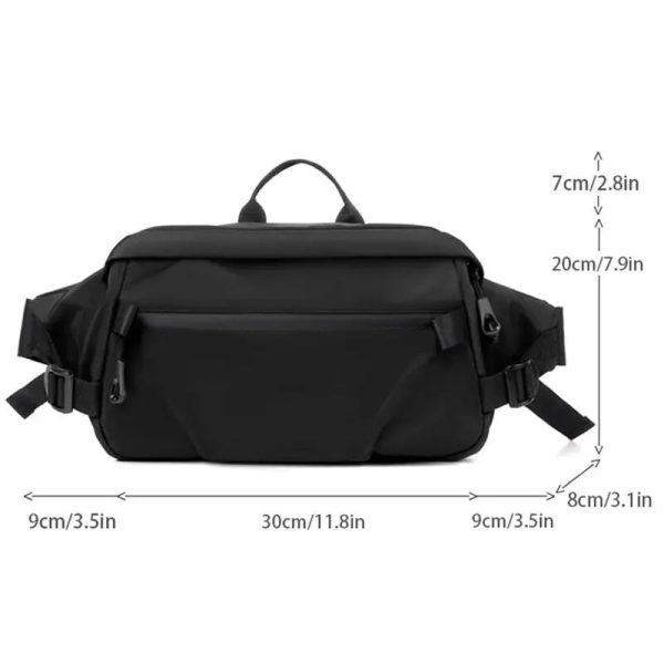 A New Men's Chest Bag Functional Simple Fashion Sports Shoulder Bag Waterproof Wear-resistant Large-capacity Waist Bag