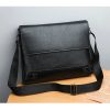 Briefcase Men Bag PU Leather Commuting Laptop Split Shoulder Executive Business Work Messenger Crossbody Side Bag Husband Male