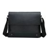 Briefcase Men Bag PU Leather Commuting Laptop Split Shoulder Executive Business Work Messenger Crossbody Side Bag Husband Male