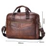 Business Briefcase Shoulder Messenger Bags Men's Genuine Leather 14-inch Laptop Bag's Men's Briefcase Office Business Handbag