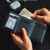 Credit Card Holder  RFID Blocking Bifold Wallet Men's Wallet with Coin Compartment and Banknote Compartment