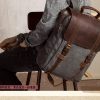 Fashion Male Backpack Leather military Canvas backpack Men backpack women school backpack school bag bagpack rucksack mochila