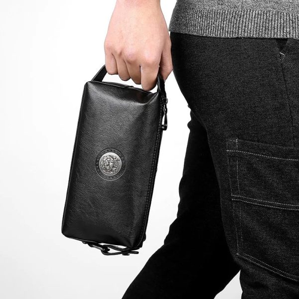 High Quality Soft Cowhide Men's Handbag Wallet Card Bag Sacoche Homme Bolso Hombre Bag For Men Wallet for Men Clutch Bag For Men