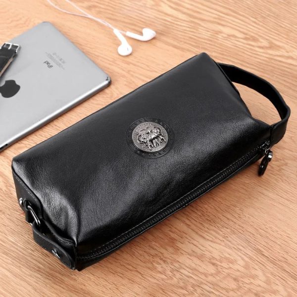 High Quality Soft Cowhide Men's Handbag Wallet Card Bag Sacoche Homme Bolso Hombre Bag For Men Wallet for Men Clutch Bag For Men