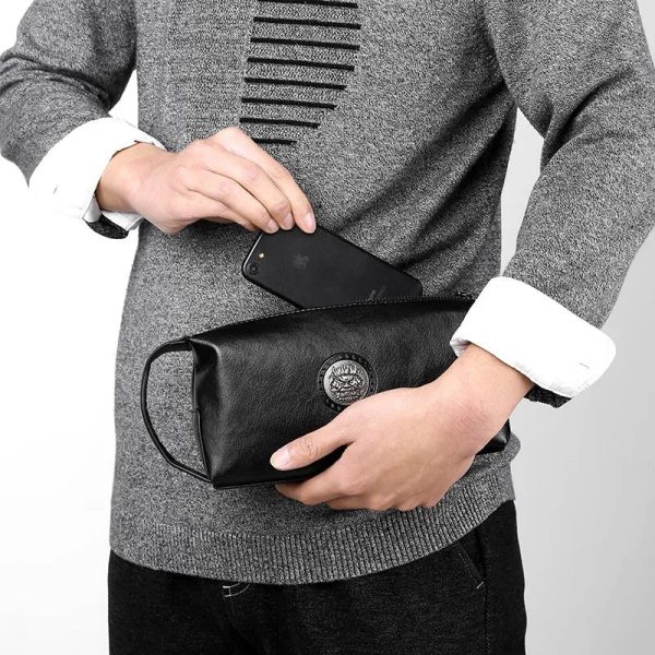High Quality Soft Cowhide Men's Handbag Wallet Card Bag Sacoche Homme Bolso Hombre Bag For Men Wallet for Men Clutch Bag For Men