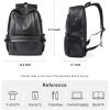 Leather Backpack for Men, 14 inch Laptop Backpack, Travel Daypack with USB Port, Water Resistant Leather Business Daypack