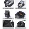 Leather Backpack for Men, 14 inch Laptop Backpack, Travel Daypack with USB Port, Water Resistant Leather Business Daypack