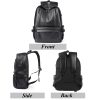 Leather Backpack for Men, 14 inch Laptop Backpack, Travel Daypack with USB Port, Water Resistant Leather Business Daypack