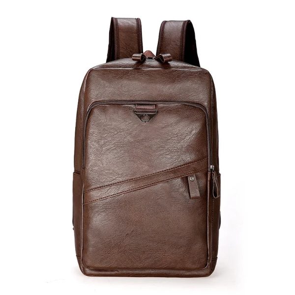 Men Backpack PU Leather Bagpack Large Laptop Backpacks Male Mochilas Casual Schoolbag For Teenagers Boys High Quality Rucksack