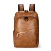 Men Backpack PU Leather Bagpack Large Laptop Backpacks Male Mochilas Casual Schoolbag For Teenagers Boys High Quality Rucksack
