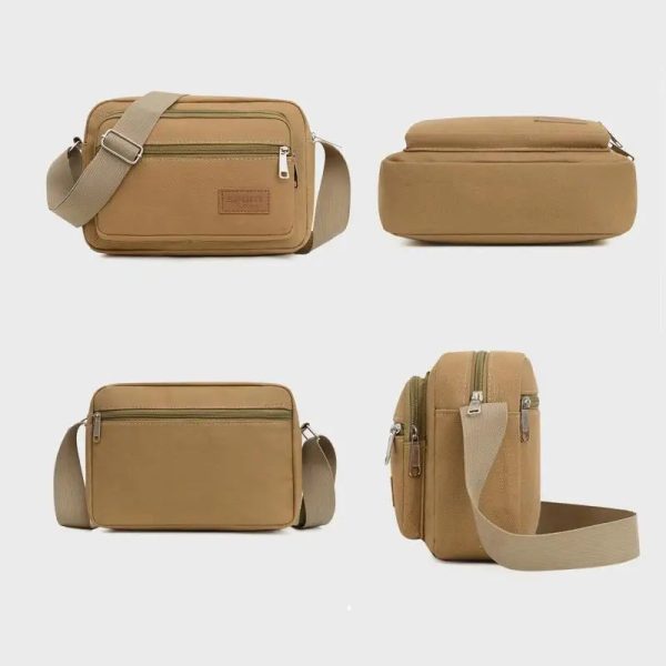 Men Canvas Shoulder Bags Casual Tote Travel Men's Crossbody Bag Luxury Messenger Bags Multi Pocket Bag Men Purses And Handbags