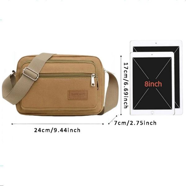 Men Canvas Shoulder Bags Casual Tote Travel Men's Crossbody Bag Luxury Messenger Bags Multi Pocket Bag Men Purses And Handbags