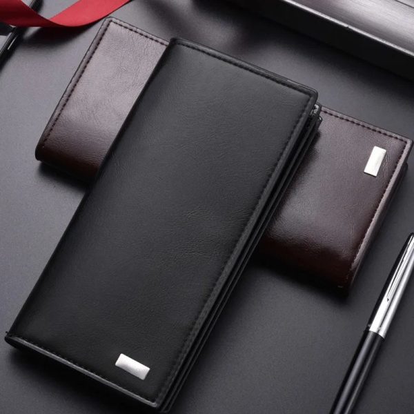 Men Long Fashion Wallets PU Leather Coin Bag ID Card Holder Purse Clutch With Zipper Mobile Phone Bag