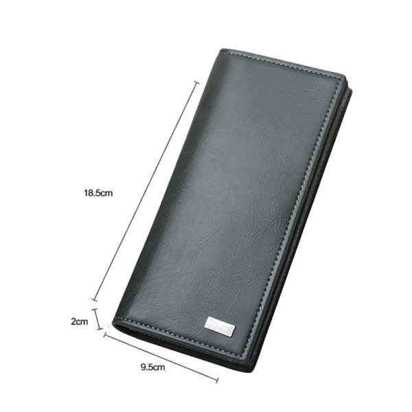 Men Long Fashion Wallets PU Leather Coin Bag ID Card Holder Purse Clutch With Zipper Mobile Phone Bag