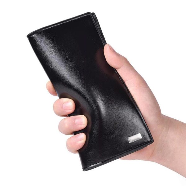 Men Long Fashion Wallets PU Leather Coin Bag ID Card Holder Purse Clutch With Zipper Mobile Phone Bag