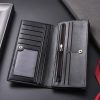 Men Long Fashion Wallets PU Leather Coin Bag ID Card Holder Purse Clutch With Zipper Mobile Phone Bag