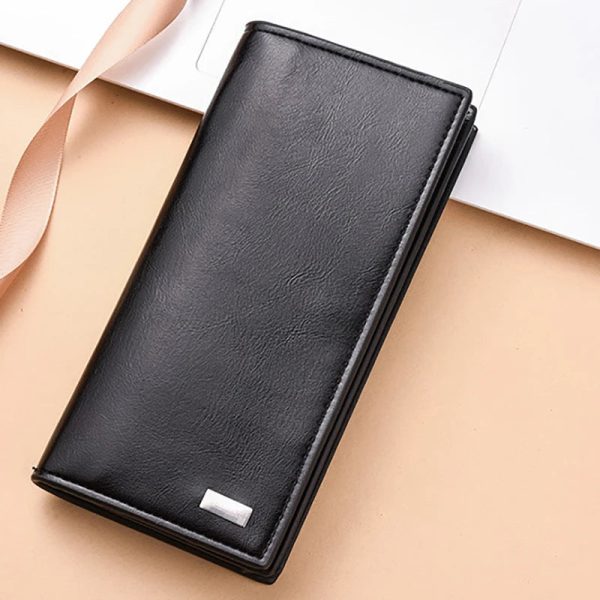 Men Long Fashion Wallets PU Leather Coin Bag ID Card Holder Purse Clutch With Zipper Mobile Phone Bag