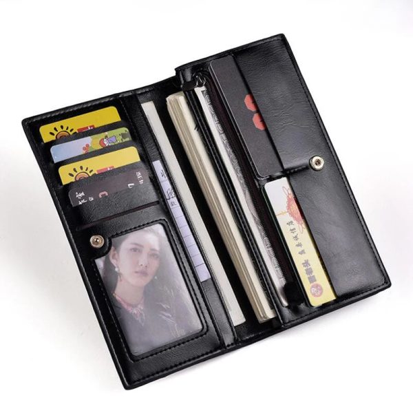 Men Long Fashion Wallets PU Leather Coin Bag ID Card Holder Purse Clutch With Zipper Mobile Phone Bag