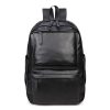 Men Women Laptop Backpack Large Leather Waterproof Travel Rucksack School Black Bag Soft New Adjustable Straps Backpacks