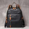 Men's Genuine Leather Travel Backpack Leisure College Teenager Backpacks School Backpack Man 15" Laptop Bag Leathfocus