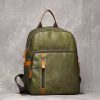 Men's Genuine Leather Travel Backpack Leisure College Teenager Backpacks School Backpack Man 15" Laptop Bag Leathfocus