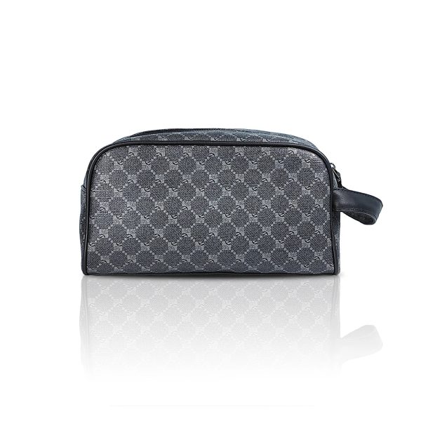 Men's New Fashion PU Print Clutch Bag, Large Capacity Wash Bag, Portable Fitness Storage Bag, Gift For Boyfriend Husband Father