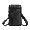 Men's Shoulder Bag Multi-Function Leather Messenger Bag Casual Crossbody Bags High Quality Male Purse Phone Men'S Chest Pack