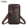 Men's Shoulder Bag Multi-Function Leather Messenger Bag Casual Crossbody Bags High Quality Male Purse Phone Men'S Chest Pack