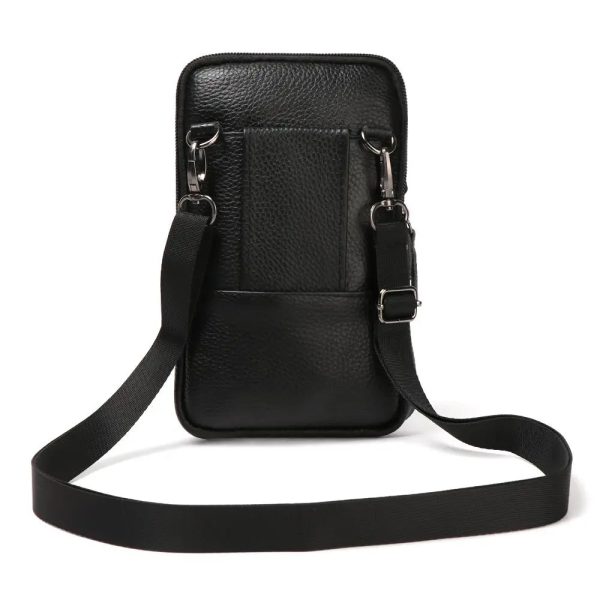 Men's Shoulder Bag Multi-Function Leather Messenger Bag Casual Crossbody Bags High Quality Male Purse Phone Men'S Chest Pack