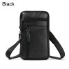 Men's Shoulder Bag Multi-Function Leather Messenger Bag Casual Crossbody Bags High Quality Male Purse Phone Men'S Chest Pack