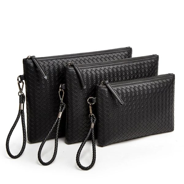 Men's Woven Large Capacity Clutch bag Thin Envelope Bag