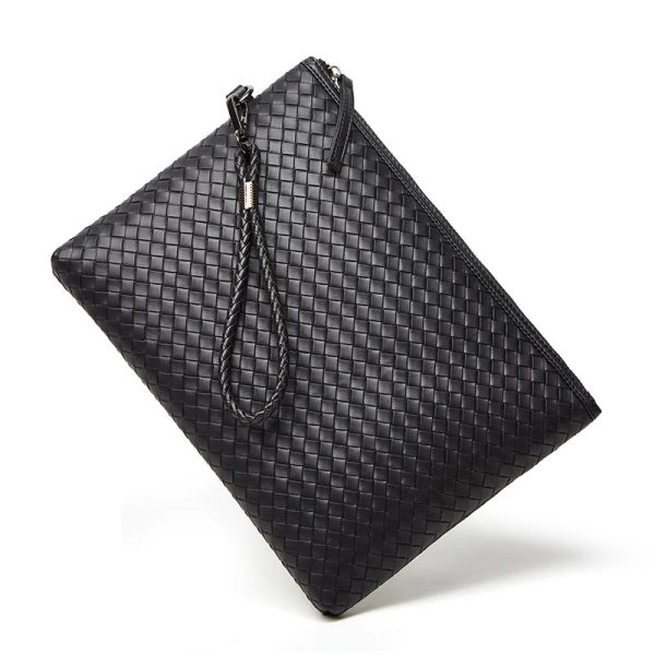 Men's Woven Large Capacity Clutch bag Thin Envelope Bag