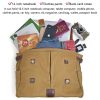 Messenger Bag Men Leather Genuine Leather Canvas 14inch Laptop Briefcase Crossbody Satchel Bag for Men