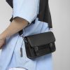 Minimalist Black Shoulder Bag Retro Male PU Leather Crossbody Bags Men's Small Messenger Bag for Men Suitable for Daily Use
