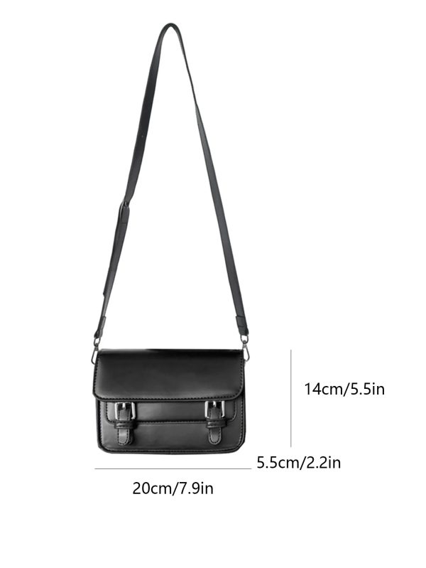 Minimalist Black Shoulder Bag Retro Male PU Leather Crossbody Bags Men's Small Messenger Bag for Men Suitable for Daily Use