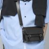Minimalist Black Shoulder Bag Retro Male PU Leather Crossbody Bags Men's Small Messenger Bag for Men Suitable for Daily Use