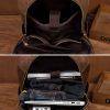 NASVA Genuine Leather Retro Backpack Men's Travel Backpack Business Travel Bag Laptop Bag School Bag For 15.6 Inch