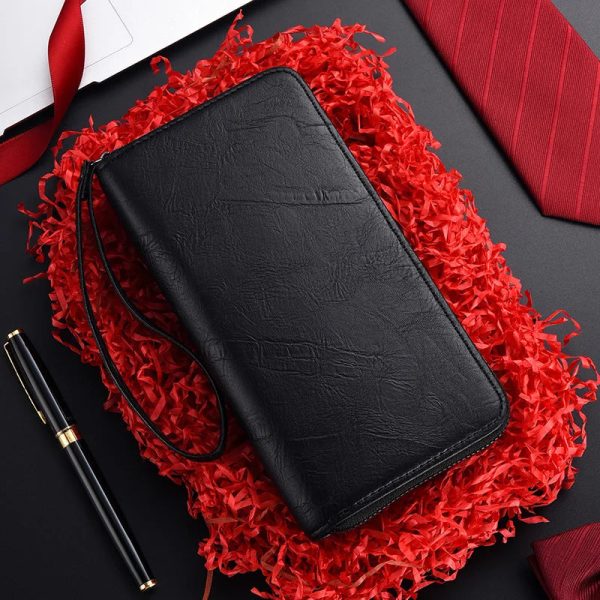 New Arrival PU Leather Men Wallets Large Capacity Driver License Phone Wallet Casual Male Clutch Long Zipper Coin Purses Carteir
