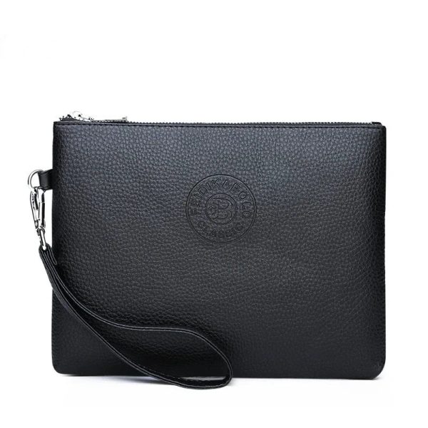 New Business Style Men's Clutch Large Wallet Soft PU Leather Male Wristlet Pack Bag Elegant Leisure Stylish Hand Bags Man Pouch