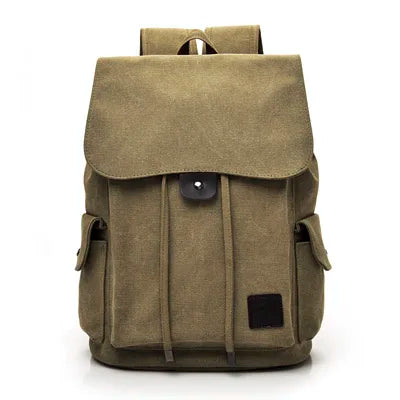 New High Quality Canvas Men Backpack Large Shoulder School Bag Rucksack For Boys Travel Fashion Camping Bags Fashion Simple Bags